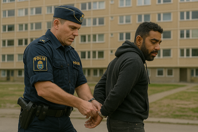 Svensk polis griper kriminellt slödder.
